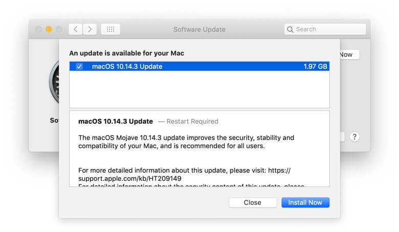 macOS Mojave 10.14.3